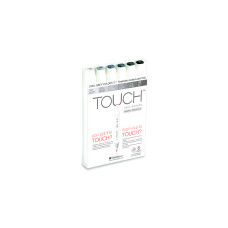 Shinhanart Touch Twin 6 Fırça Marker Seti (Cool Grey)