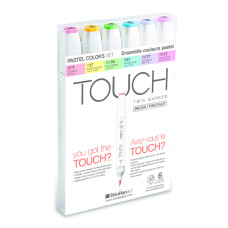 Shinhanart Touch Twin 6 Fırça Marker Seti (Pastel Renkler)