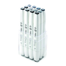 Shinhanart Touch Twin 12 Fırça Marker Seti (Blue / Green Grey)