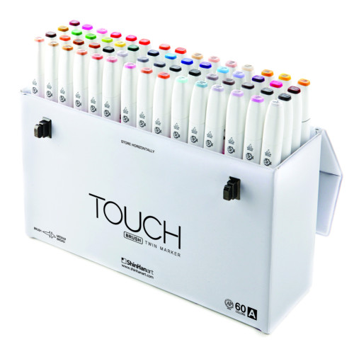 Shinhanart Touch Twin 60'lı Fırça Uçlu Kalem Seti [A]