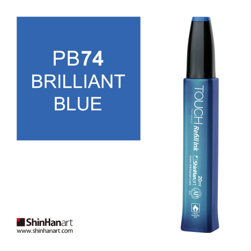 Shinhanart Touch Refill Ink 20 ml PB74 Brilliant Blue