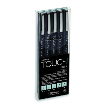 Shinhanart Touch Liner Cool Grey 5'li Set (0.1, 0.3, 0.5 mm, C, B)