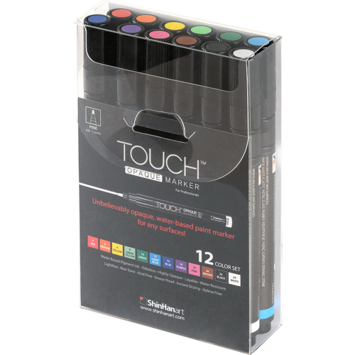 Shinhanart Touch Opaque Marker 12 Renk Seti Fine