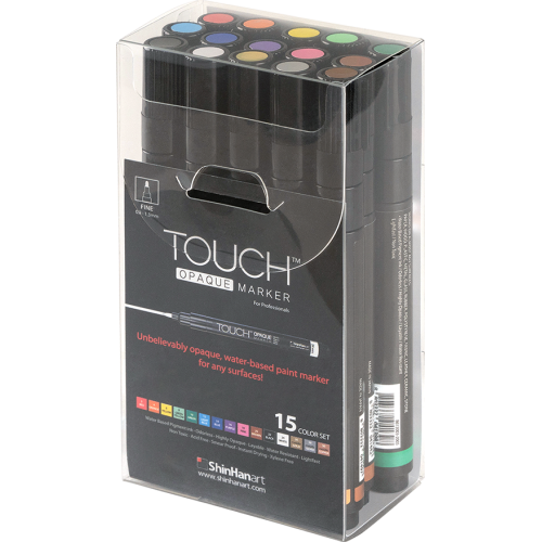 Shinhanart Touch Opaque Marker 15 Renk Seti Fine