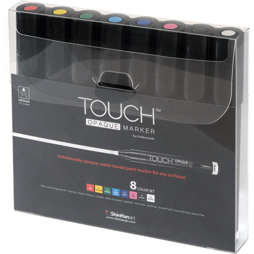 Shinhanart Touch Opaque Marker 8 Renk Seti Orta Boy