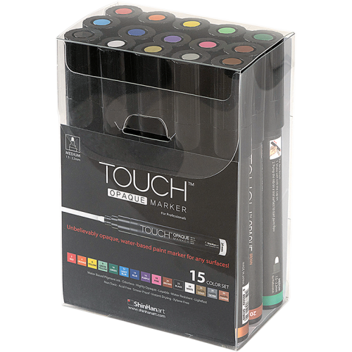 Shinhanart Touch Opaque Marker 15 Renk Seti Medium
