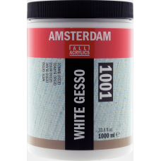 Amsterdam Gesso Beyaz 1000 ML 1001 – Profesyonel Tuval & Ahşap Astarı