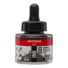 Talens Amsterdam Akrilik Mürekkep 30 ml Graphite Siyah – Yüksek Pigmentli