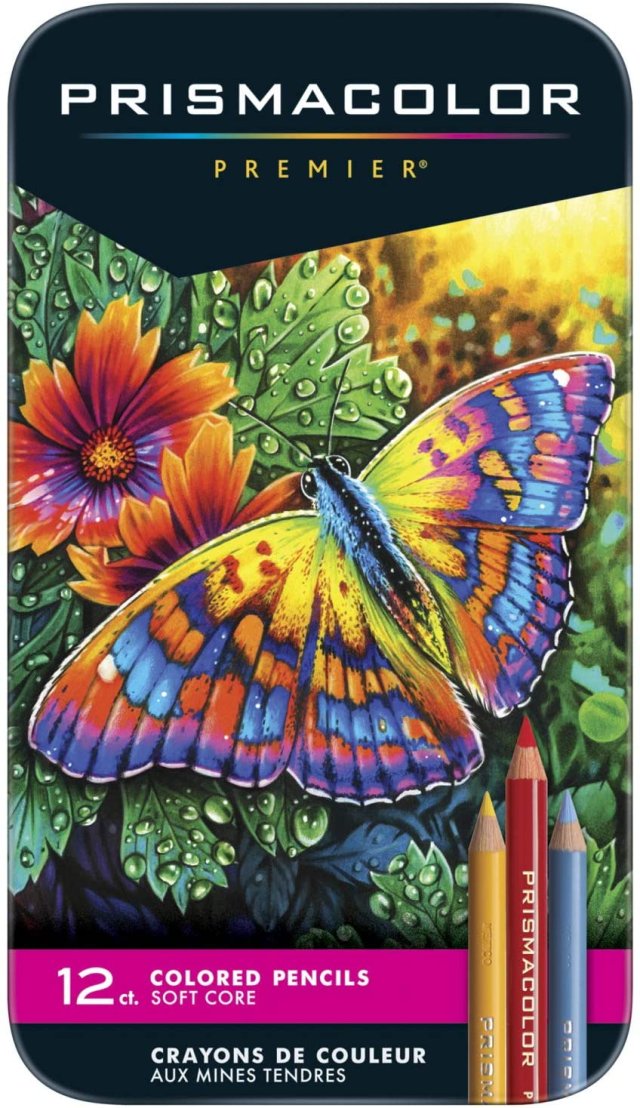 Prismacolor Premier 12 Renk Kuru Boya Seti + Açacak + Silgi + Boyama Kitabı (görsel 2)