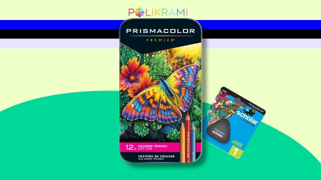 Prismacolor Premier 12 Renk Kuru Boya Seti + Silgi — Prismacolor