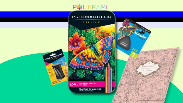 Prismacolor Premier 24 Renk Kuru Boya Seti + Açacak + Silgi + Boyama Kitabı