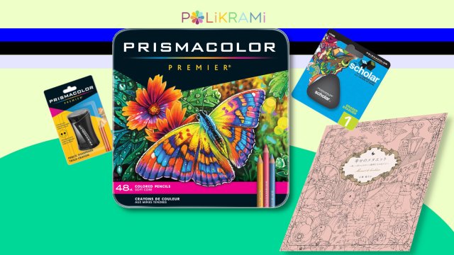 Prismacolor Premier 48 Renk Kuru Boya Seti + Açacak + Silgi + Boyama Kitabı — Prismacolor