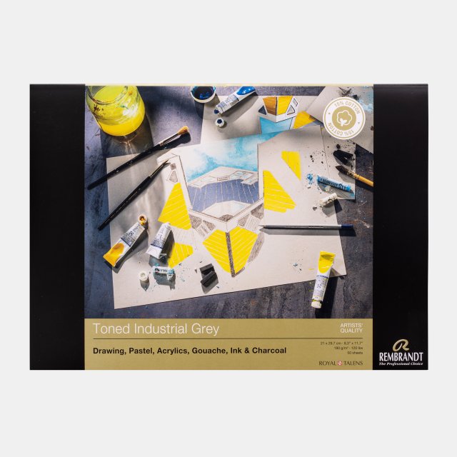 Rembrandt Toned Paper Industıal Grey A4 - Gri Kağıt - 50 Yaprak — Rembrandt