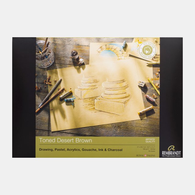 Rembrandt Toned Paper Desert Brown A4 - Bej Kağıt - 50 Yaprak — Rembrandt