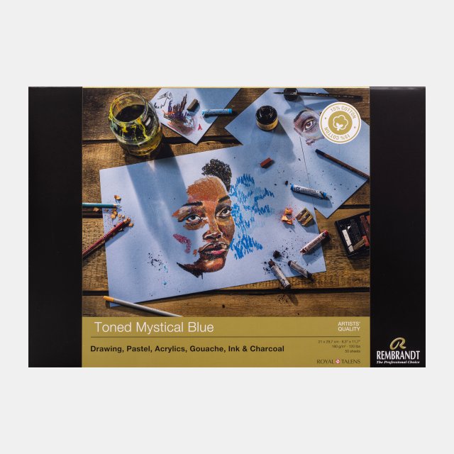 Rembrandt Toned Paper Mystic Blue A3 - Mavi Kağıt - 50 Yaprak — Rembrandt