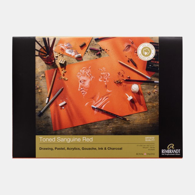 Rembrandt Toned Paper Sanguine A4 - Kırmızı Kağıt - 50 Yaprak — Rembrandt