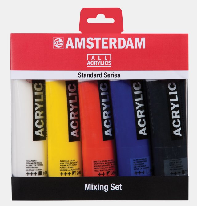 Amsterdam Akrilik Boya Seti 5×120 ml – Profesyonel Su Bazlı Canlı Renkler — Amsterdam