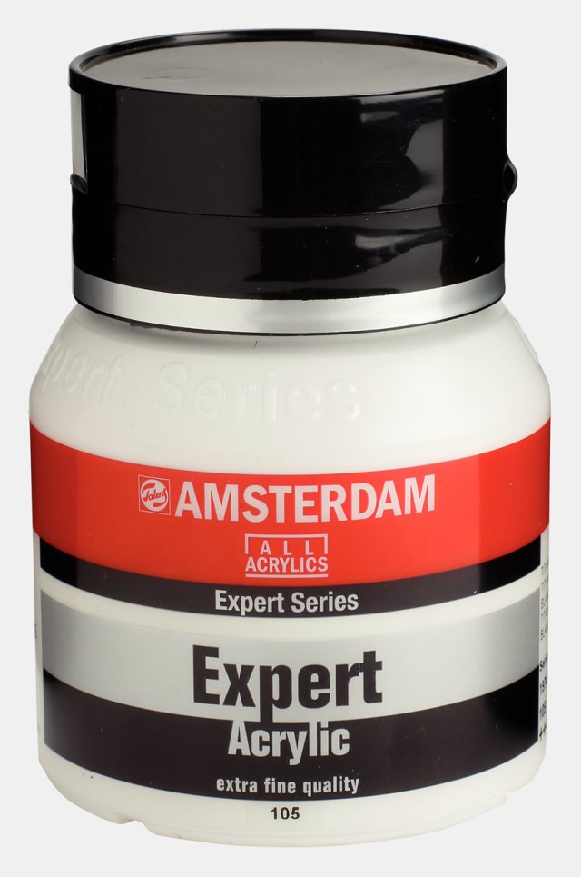 Amsterdam Expert Akrilik 400 ML Titanium White 105 – Profesyonel Beyaz Akrilik Boya — Amsterdam