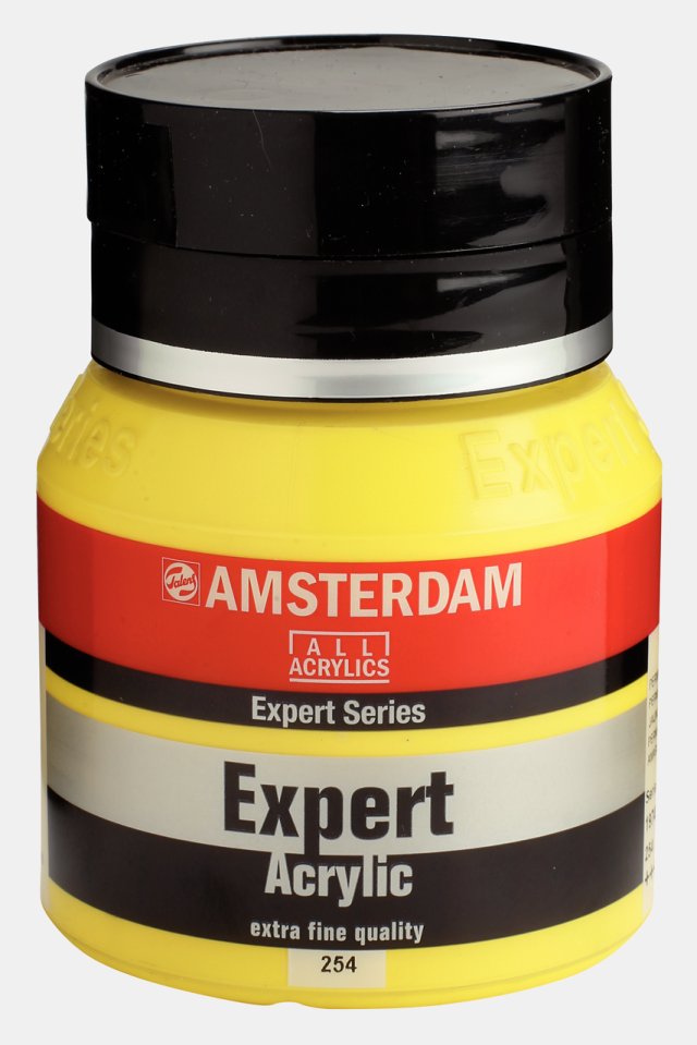 Amsterdam Expert Akrilik 400 ML Permanent Lemon Yellow 254 – Profesyonel Akrilik Boya — Amsterdam