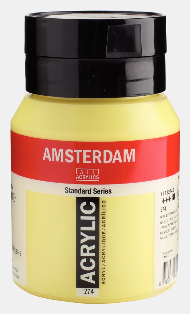 Amsterdam Standart Akrilik 500 ML Nickel Titanium Yellow — Amsterdam