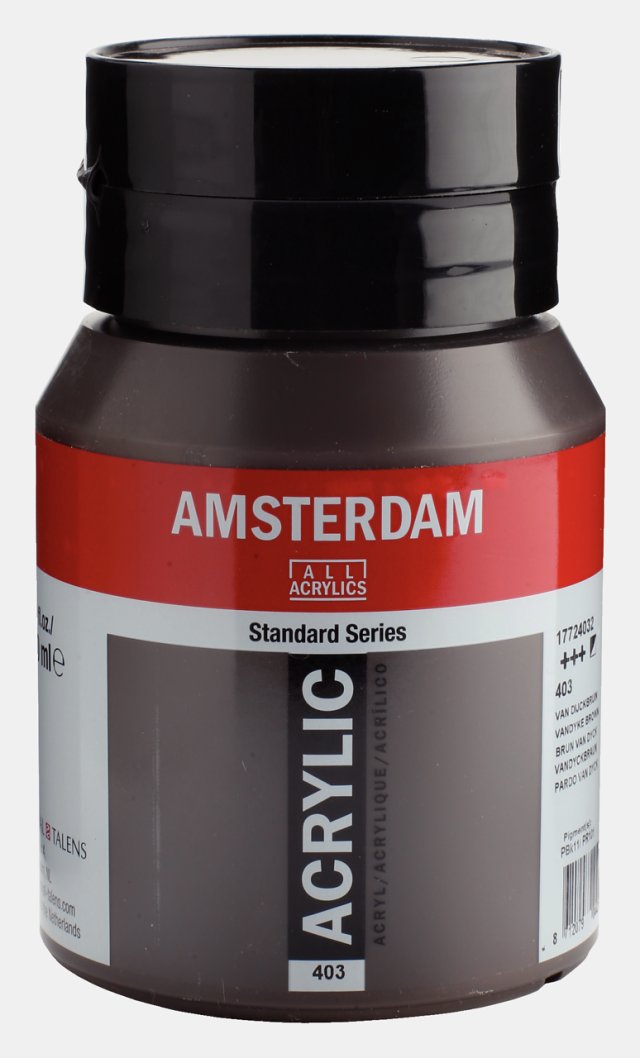 Amsterdam Standart Akrilik 500 ML Vandyke Brown — Amsterdam