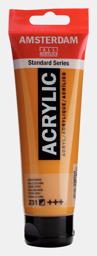 Amsterdam Standart Akrilik Boya 120 ML Gold Ochre (Sıcak Toprak Tonu) – 231 — Amsterdam