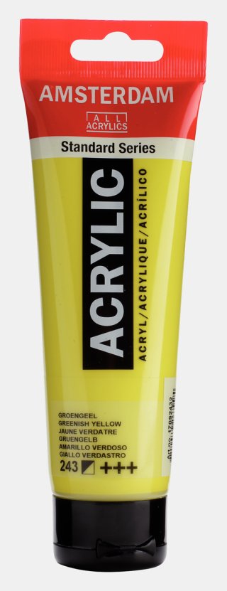 Amsterdam Standart Akrilik Boya 120 ML Greenish Yellow (Canlı Sarı-Yeşil Ton) –  243 — Amsterdam