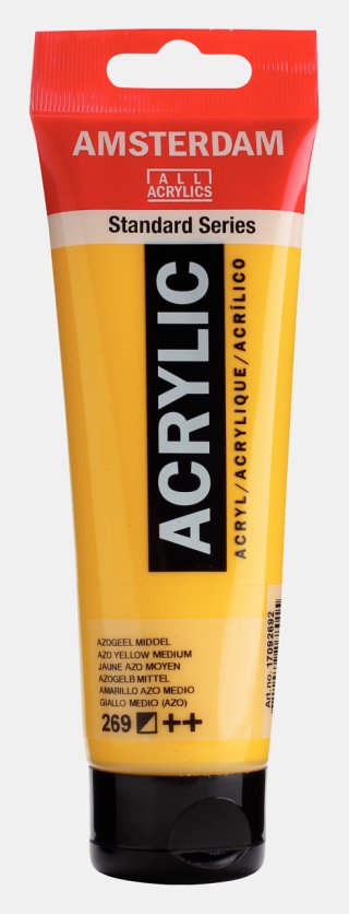 Amsterdam Standart Akrilik Boya 120 ML – Canlı Azo Yellow Medium (269) — Amsterdam