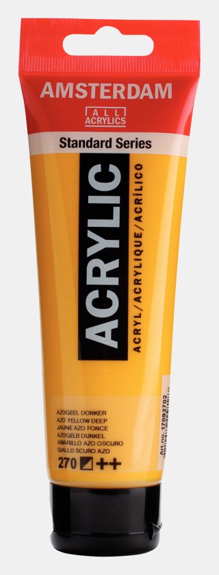 Amsterdam Standart Akrilik Boya 120 ML – Canlı Sarı Azo Yellow Deep (270) — Amsterdam