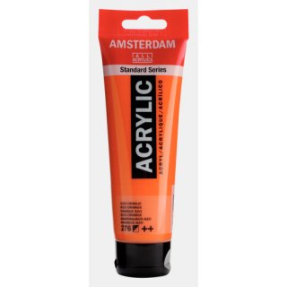 Amsterdam Standart Akrilik Boya 120 ML Azo Orange – Canlı Turuncu Ton (276) — Amsterdam