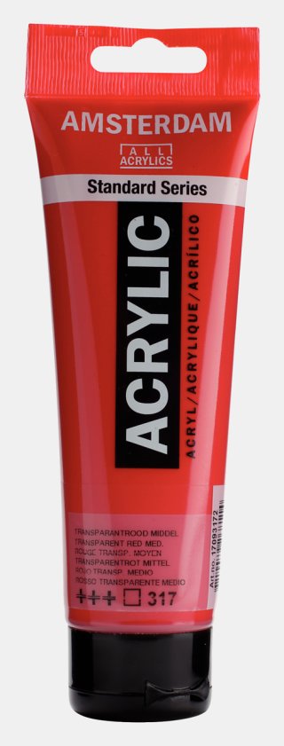 Amsterdam Standart Akrilik 120 ML Transparent Red Md. — Amsterdam