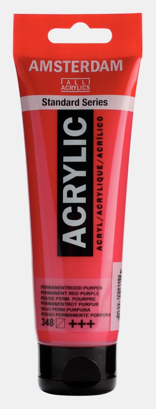Amsterdam Standart Akrilik Boya 120 ML Permanent Red Purple – Yoğun & Kalıcı Kırmızı (348) — Amsterdam
