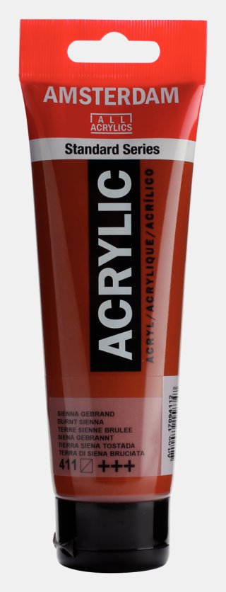 Amsterdam Standart Akrilik Boya 120 ML 411 – Burnt Sienna | Sıcak Toprak Tonu  — Amsterdam