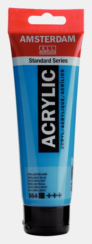 Amsterdam Standart Akrilik Boya 120 ML – Brillant Blue | Yoğun & Parlak Mavi (564) — Amsterdam