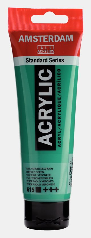 Amsterdam Standart Akrilik Boya 120 ML Emerald Green (Zümrüt Yeşili) – 615 — Amsterdam