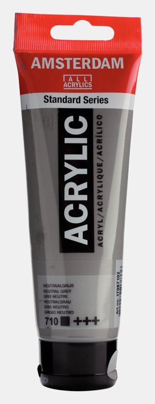 Amsterdam Standart Akrilik 120 ML Neutral Grey | Profesyonel Gri Ton 710 — Amsterdam