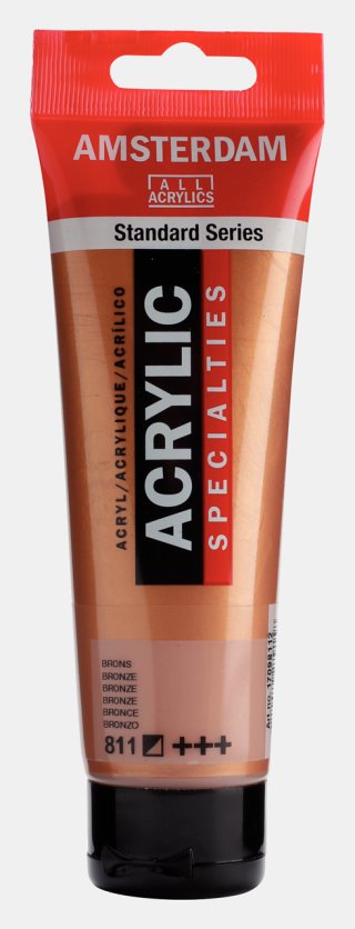 Amsterdam Standart Akrilik Boya 120 ML – Bronze | Metalik Parlak Ton (811) — Amsterdam