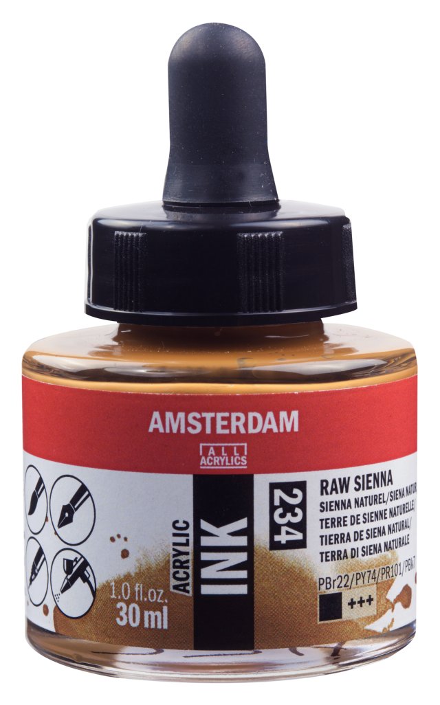 Amsterdam Akrilik Mürekkep 30 ML – Raw Sienna (234) — Amsterdam