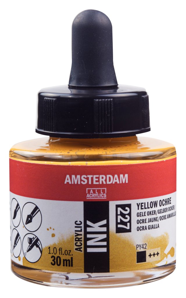 Amsterdam Akrilik Mürekkep 30 ML Yellow Ochre (227)  — Amsterdam