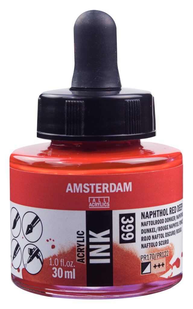 Talens Amsterdam Akrilik Mürekkep 30 ml – Naphthol Red Deep (399) — Amsterdam