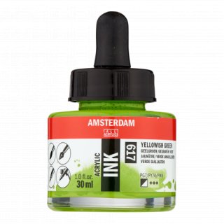 Amsterdam Akrilik Mürekkep 30 ML Yellowish Green (617) — Amsterdam