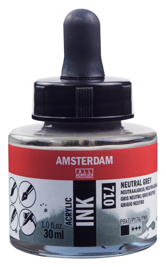 Talens Amsterdam Akrilik Mürekkep 30 ml – Neutral Grey (170) — Amsterdam