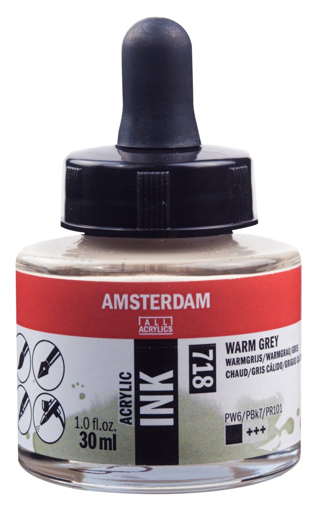 Amsterdam Akrilik Mürekkep 30 ML Warm Grey (178) — Amsterdam