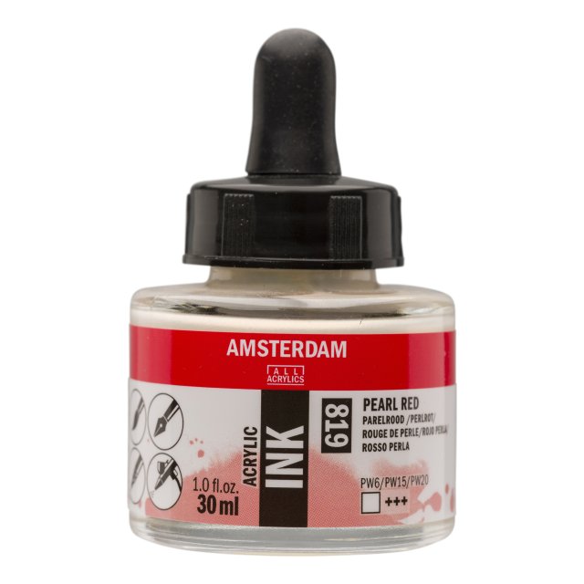 Amsterdam Akrilik Mürekkep 30 ml Pearl Red (819) — Amsterdam