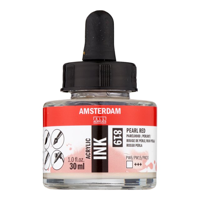 Amsterdam Akrilik Mürekkep 30 ml Pearl Red (819) — Amsterdam (görsel 2)