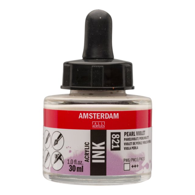 Amsterdam Akrilik Mürekkep 30 ml Pearl Violet (821) — Amsterdam