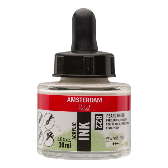 Amsterdam Akrilik Mürekkep 30 ml Pearl Green (822) — Amsterdam
