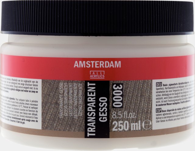 Amsterdam Gesso Şeffaf 250 ML  3000 – Profesyonel Yüzey Astarı — Amsterdam