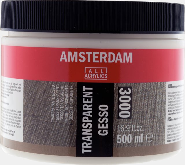 Amsterdam Gesso Şeffaf 500 ML – Profesyonel Yüzey Astarı — Amsterdam