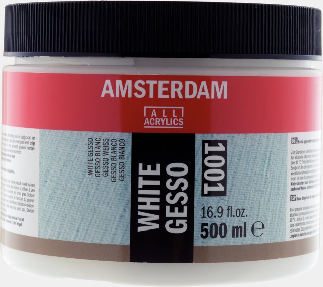 Amsterdam Gesso Siyah 002 500 ML – Profesyonel Tuval & Ahşap Astarı — Amsterdam
